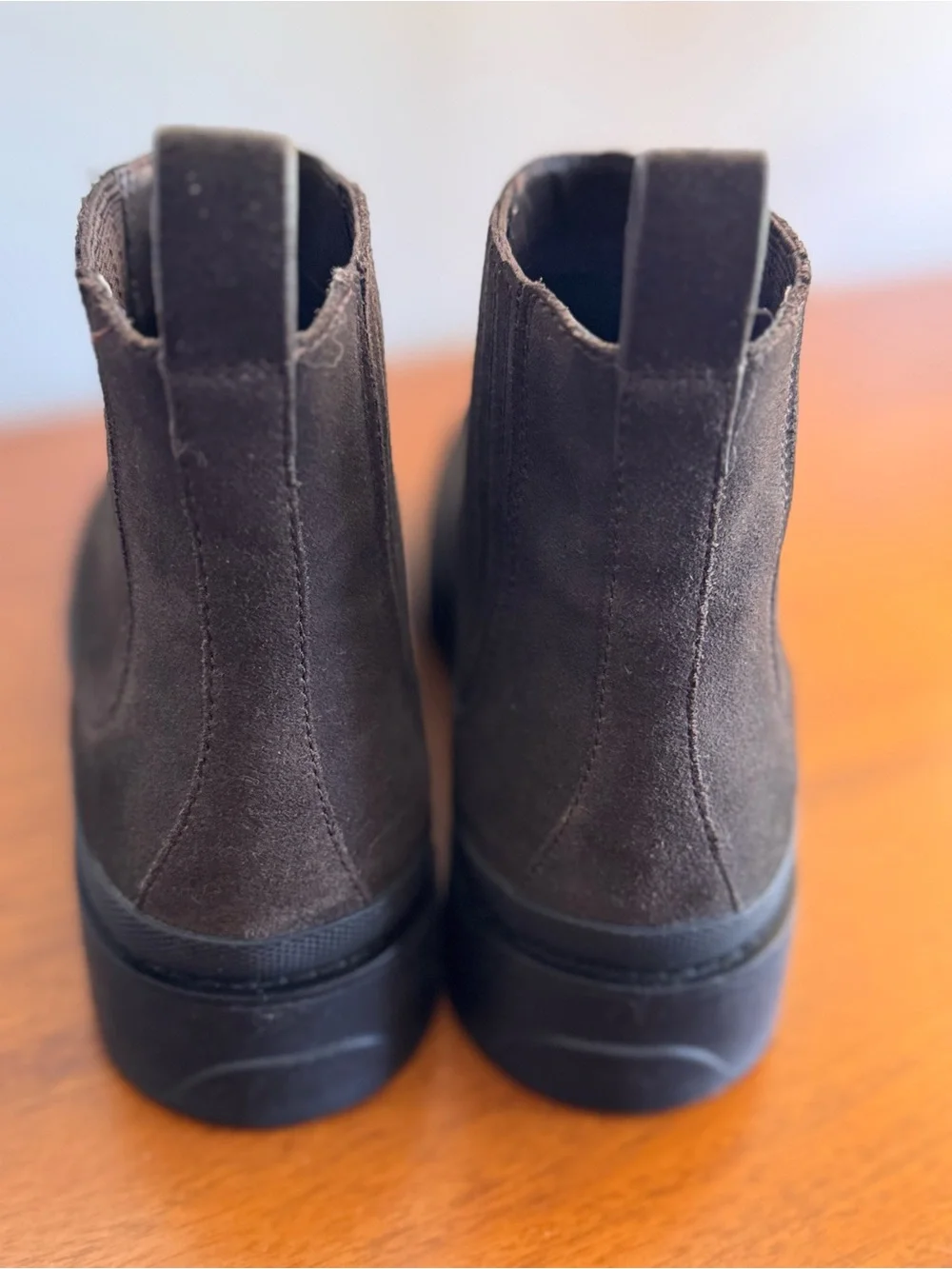 Michael Kors Men’s Suede Lug Sole Chelsea Boots -Dark Chocolate Brown - Size 9.5